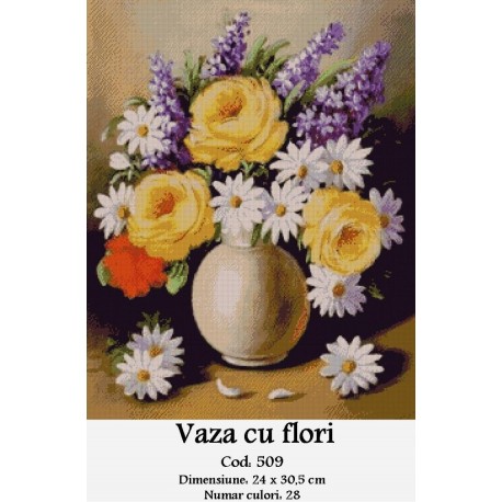 Kit goblen Vaza cu flori