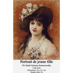 Kit goblen Portrait de jeune fille de Emile Eisman Semenowsky